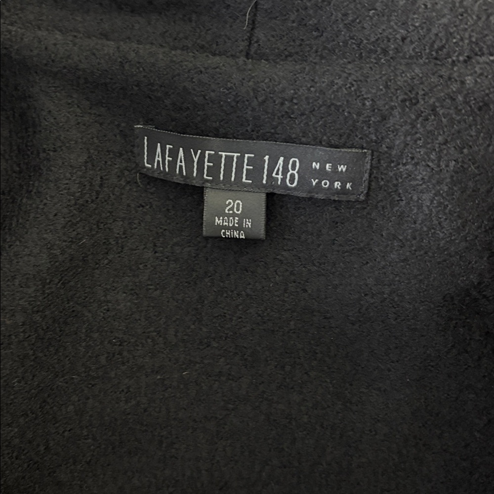 Lafayette 148 New York Black Wool Wrap Blazer Jacket Size 20 - Picture 10 of 10